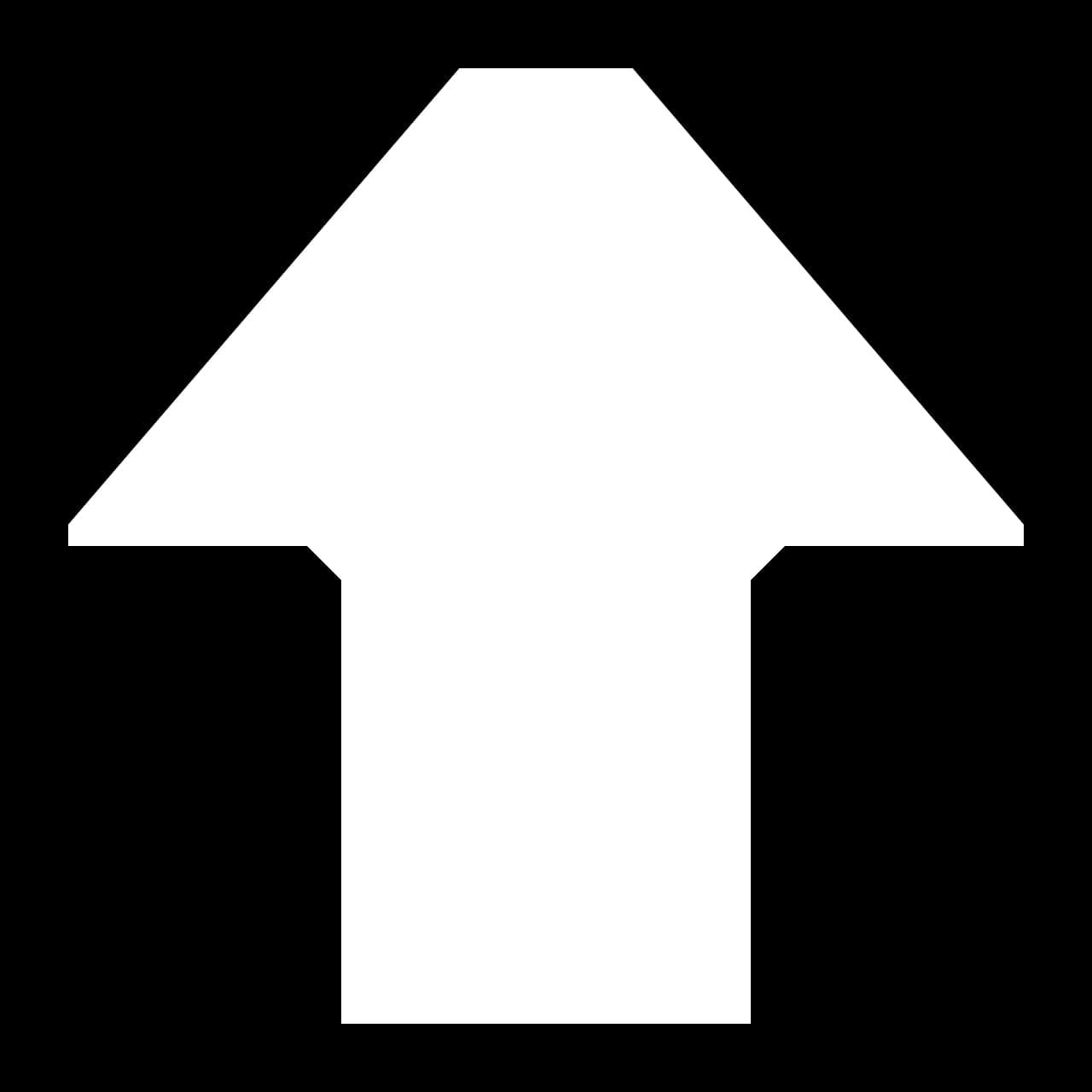 A White Arrow Pointing Up