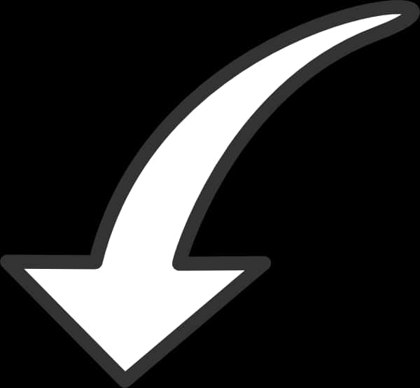 A White Arrow Pointing Down