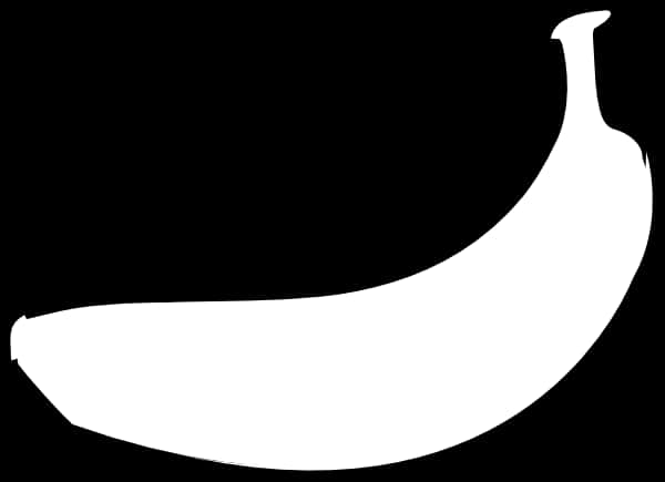 White Banana Outline