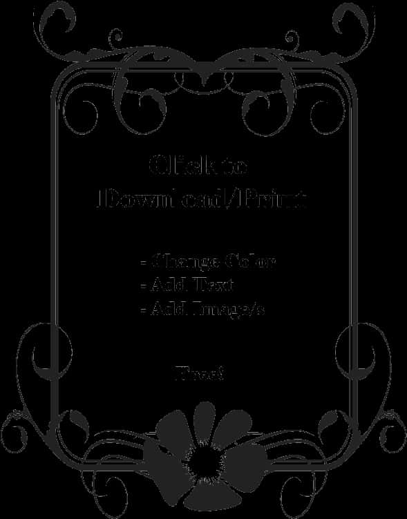 A Black And White Frame With Text
