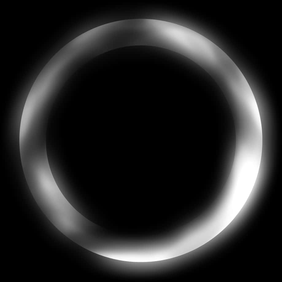 A White Circle With A Black Background