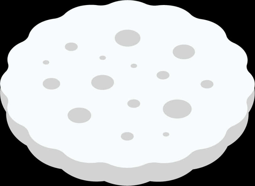 A White Round Object With Dots