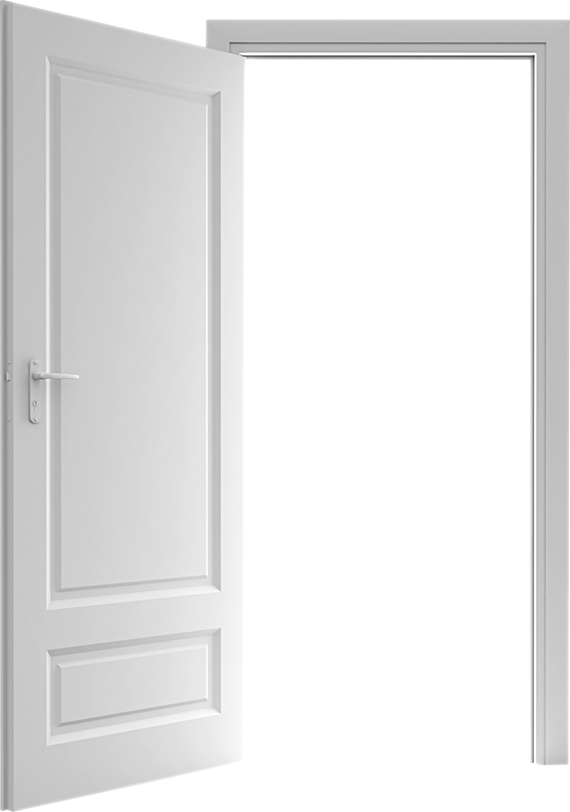 A White Door With A Black Screen