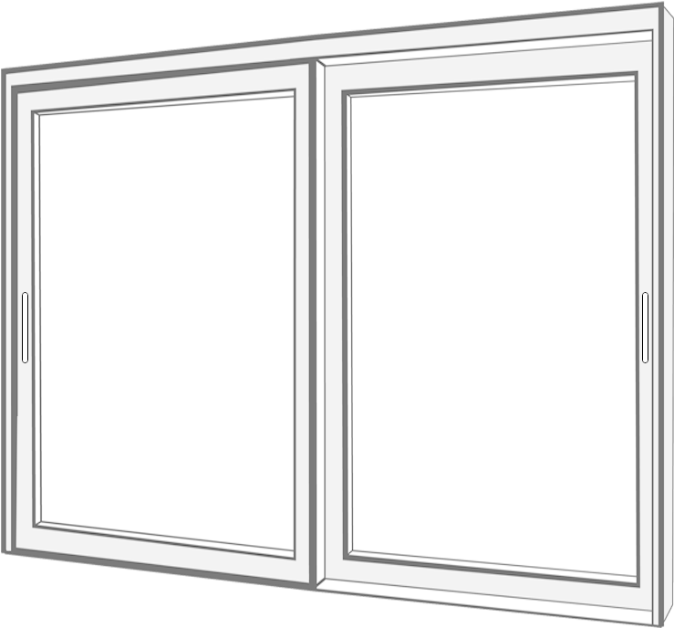 A White Window With A Black Background