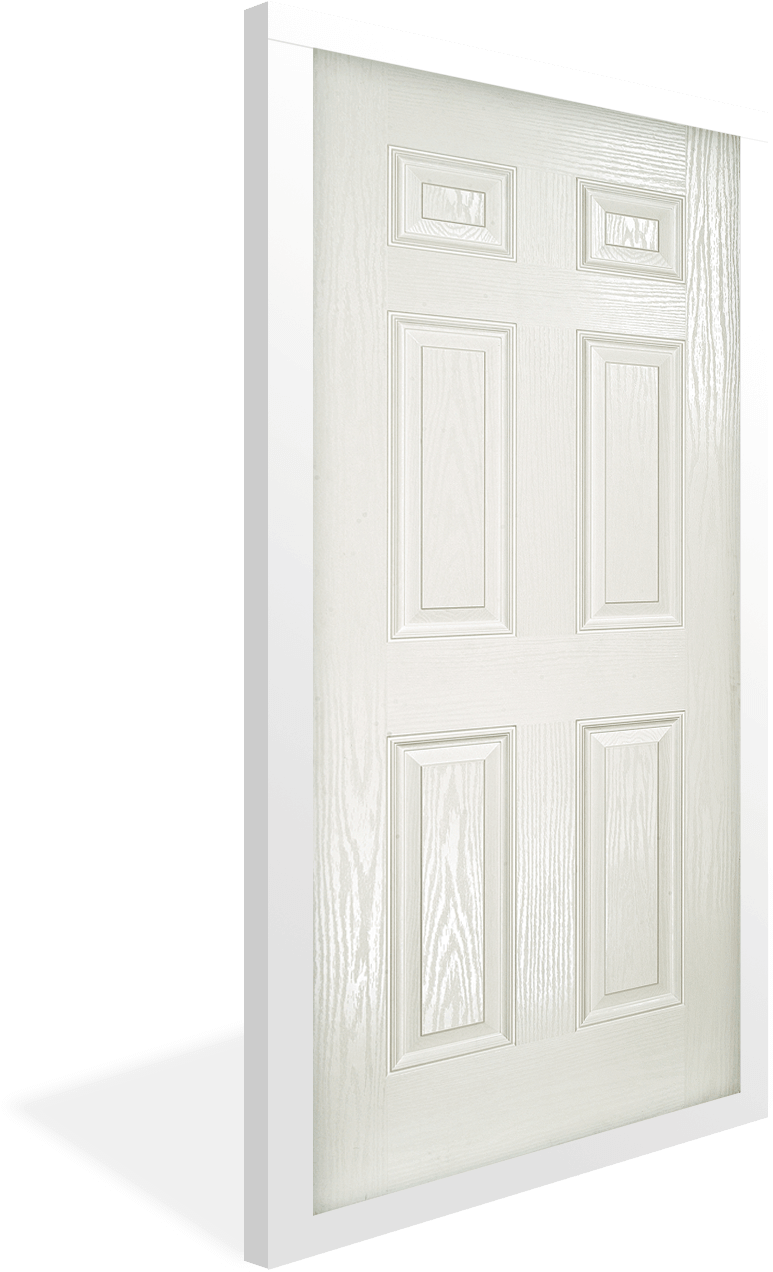 A White Door With A Black Background