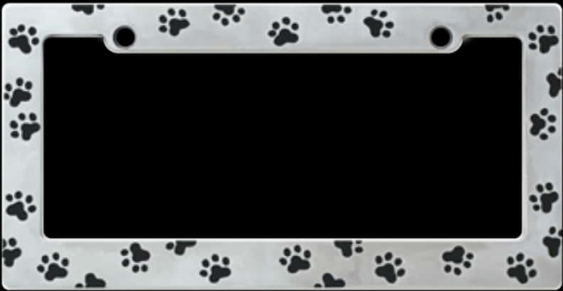 A Picture Frame With Paw Prints