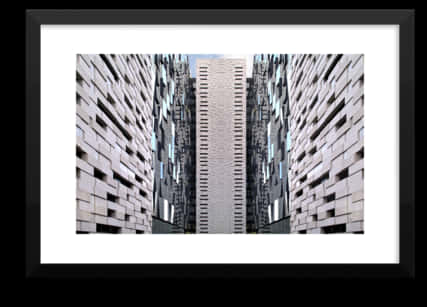A Building In A Black Frame