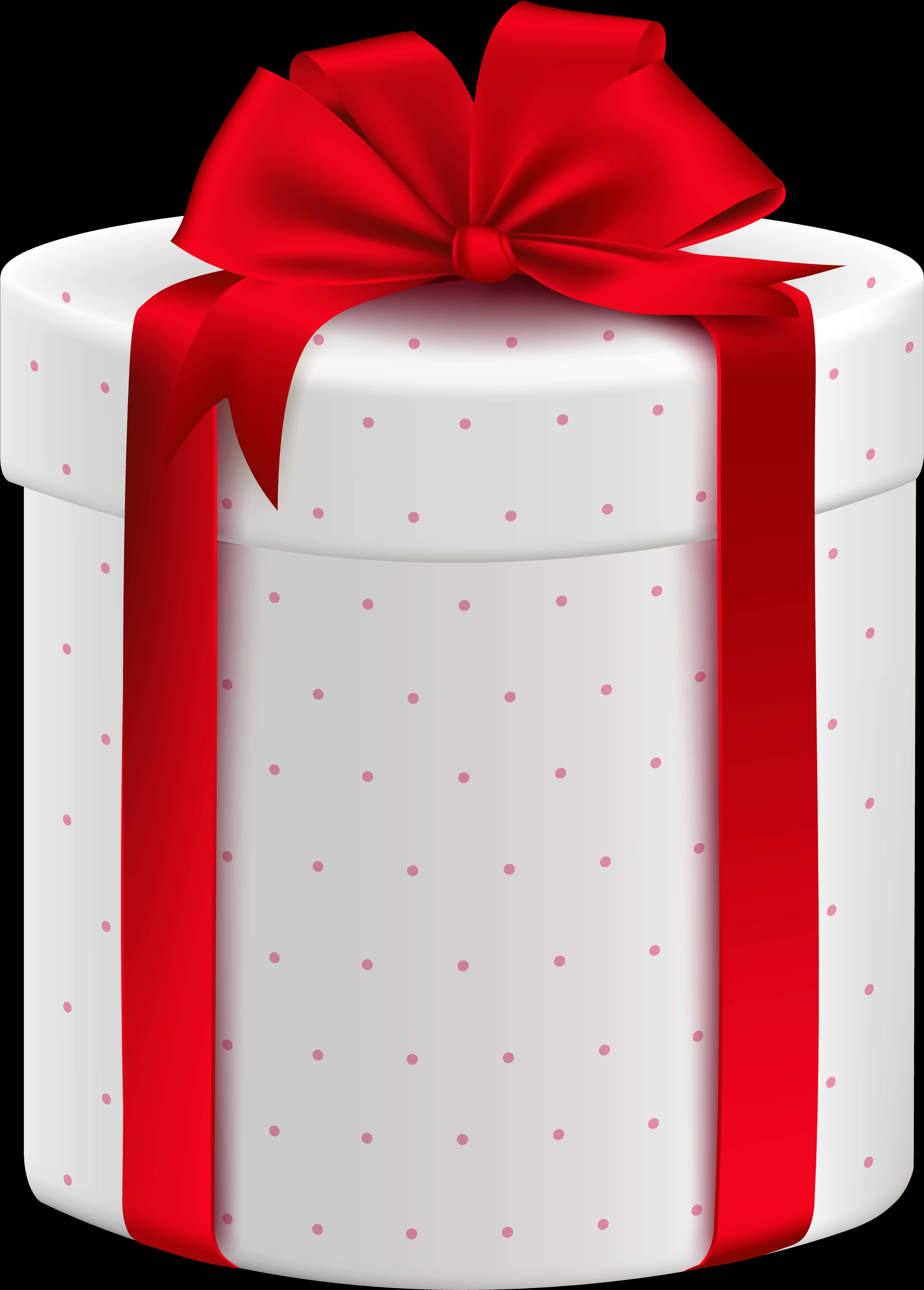 White Round Gift Box