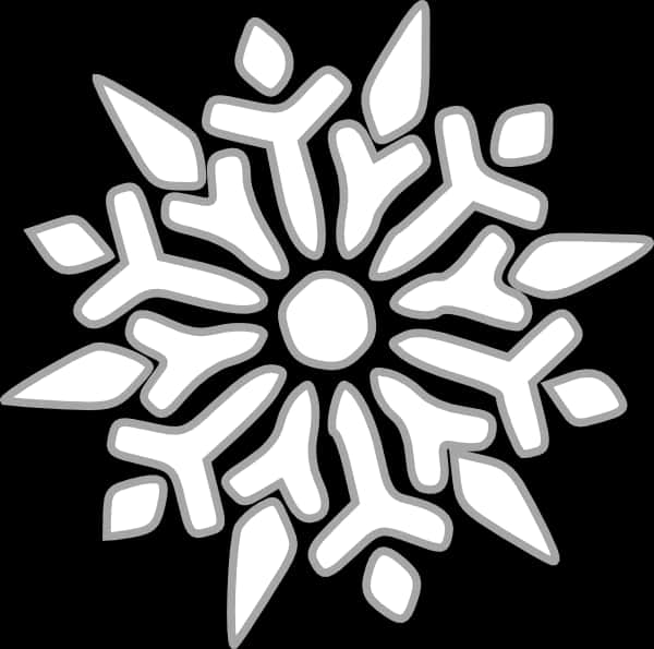 White Gray Snowflake