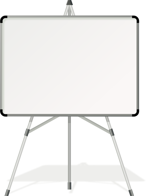 A White Board With A Black Background