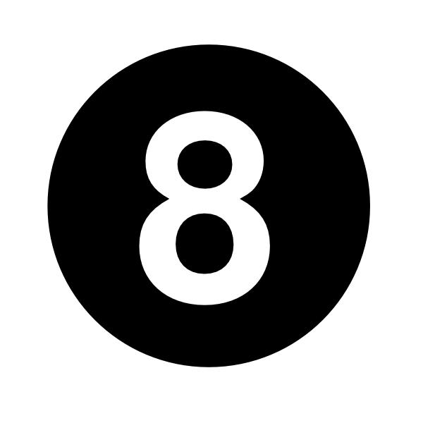 A White Number On A Black Background