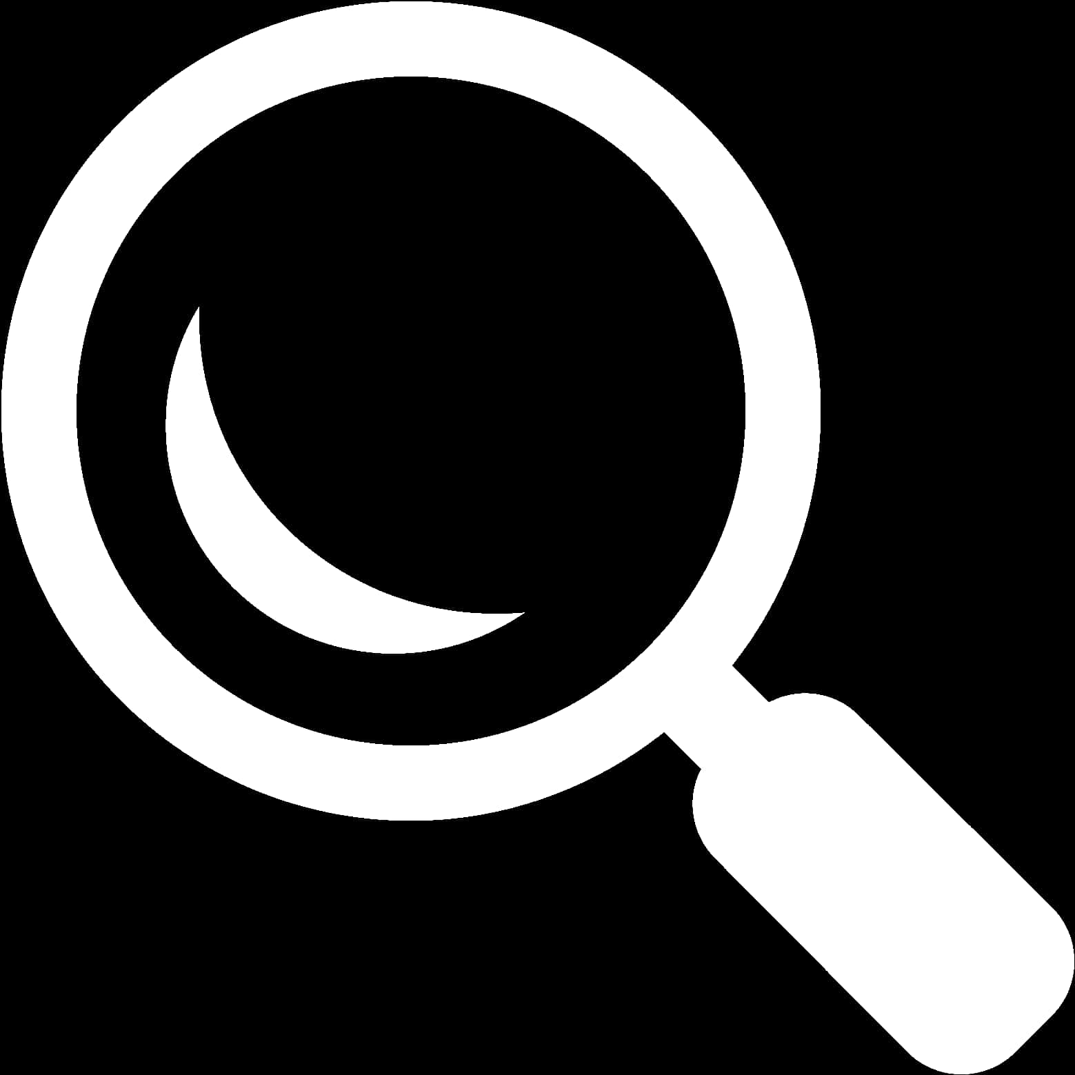 White Magnifying Glass Search Icon
