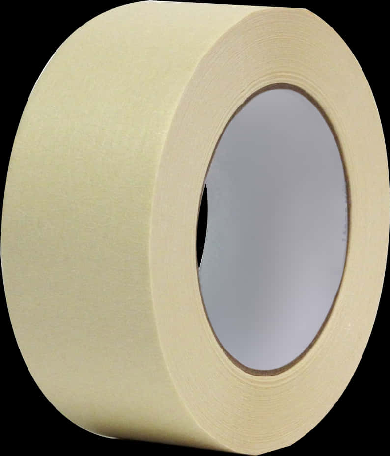 A Roll Of Tape On A Black Background