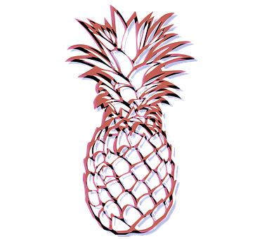 A Pineapple With A Black Background