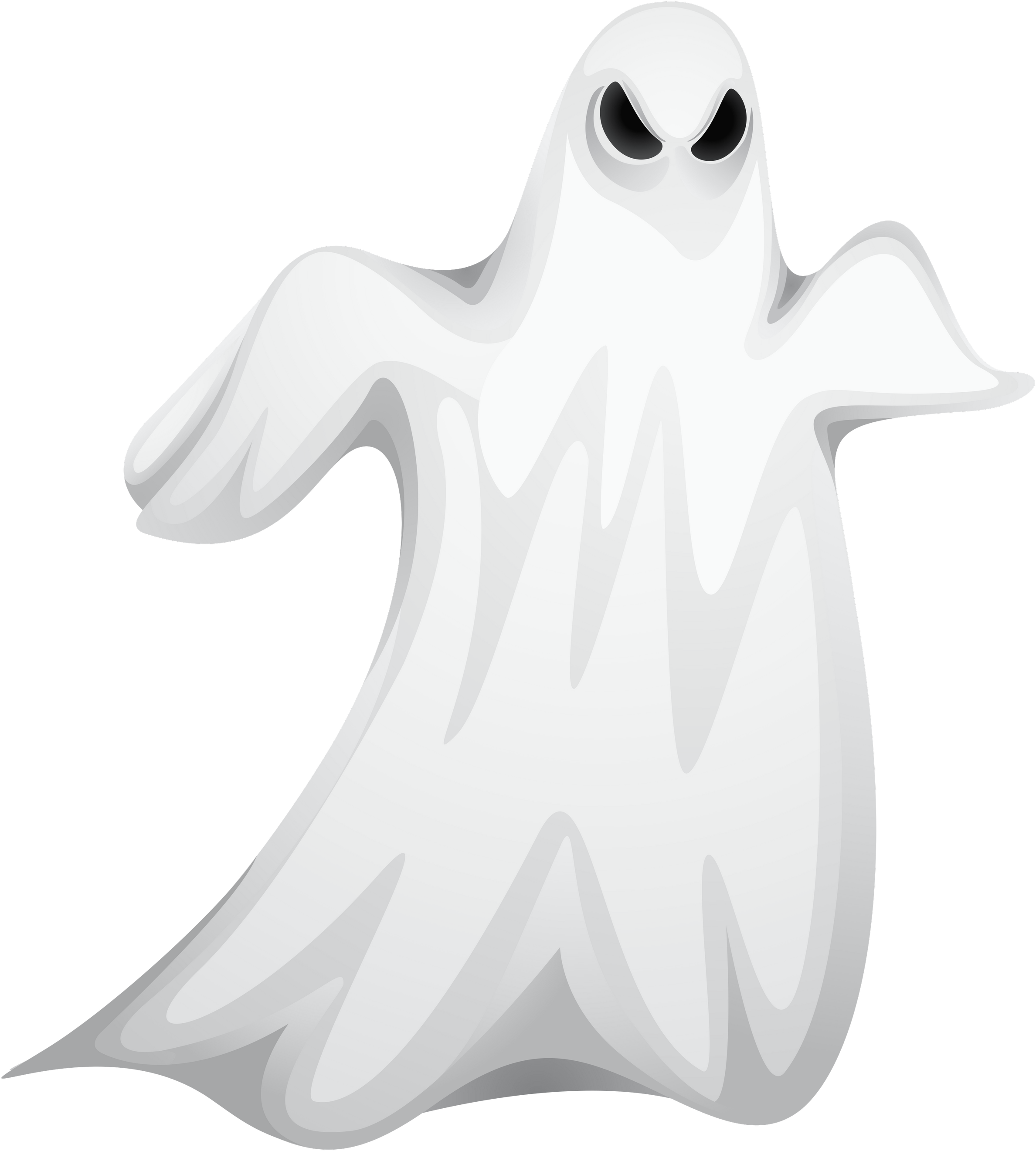 A White Ghost With Black Eyes
