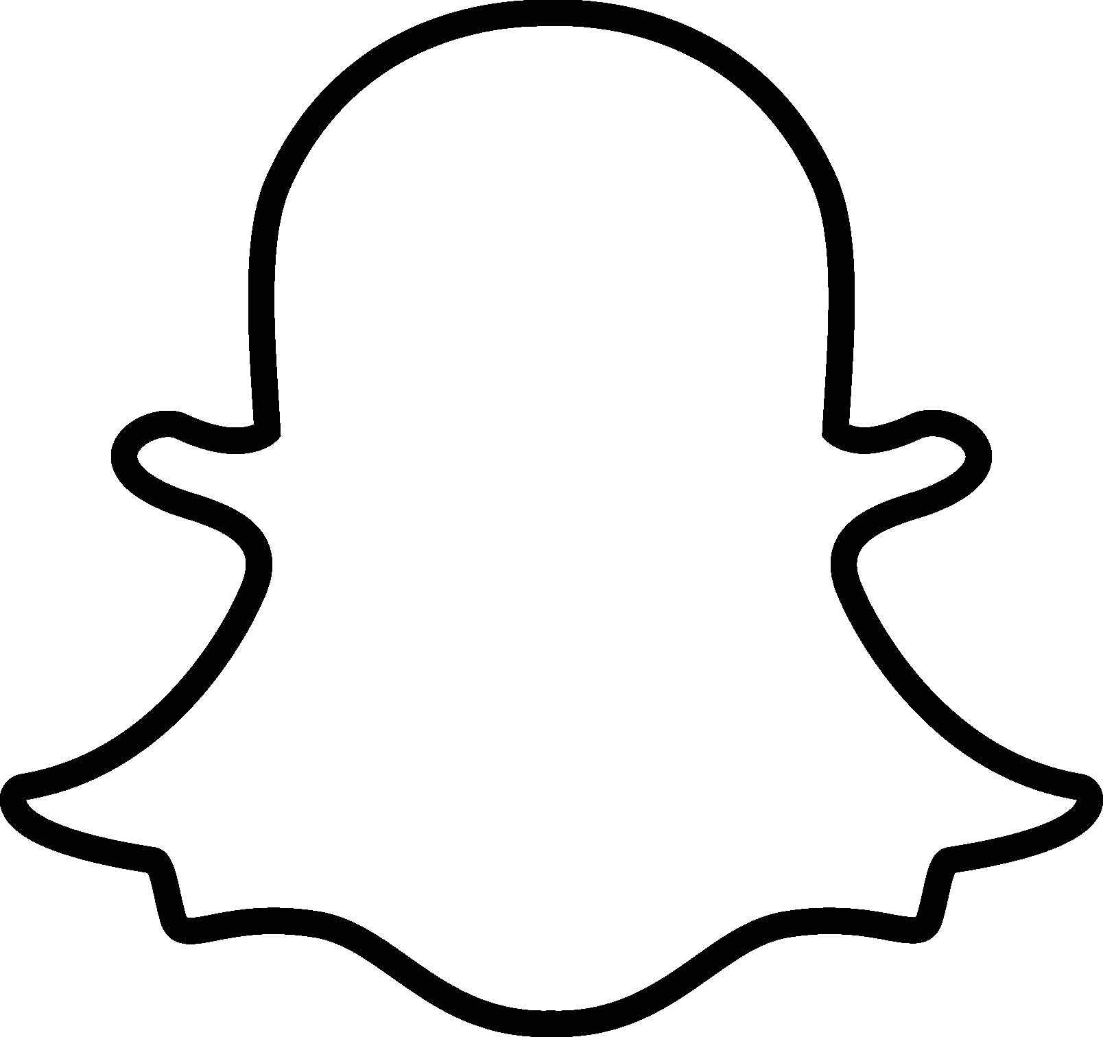 A White Logo Of A Snapchat
