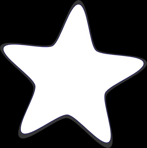A White Star With Black Border