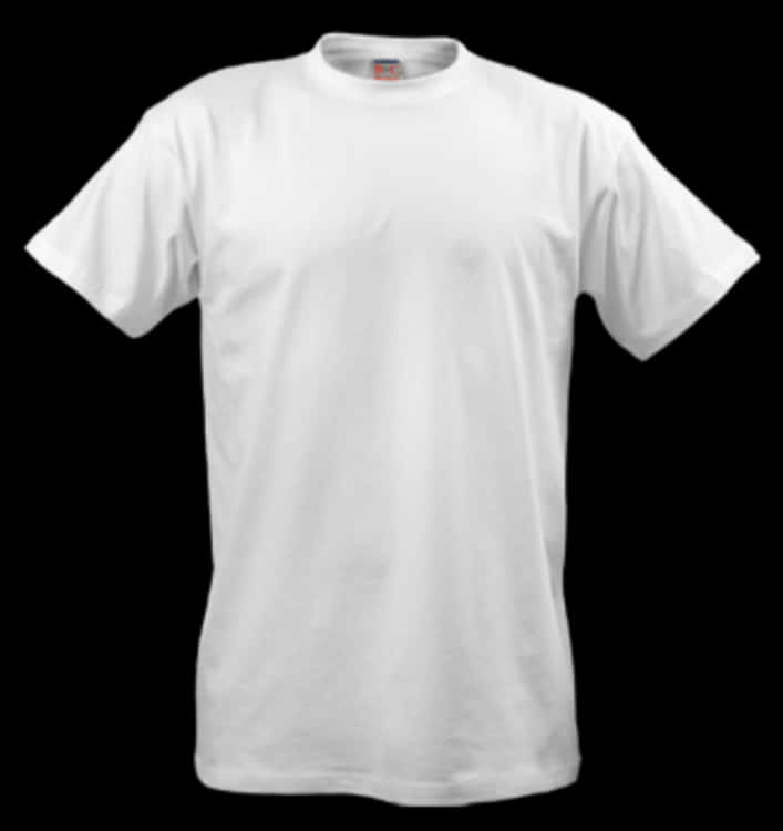 A White T-shirt With A Black Background