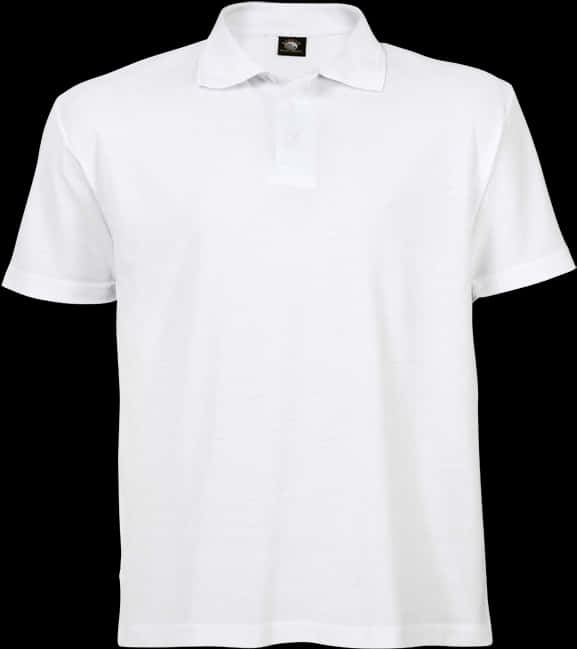 A White Polo Shirt On A Black Background