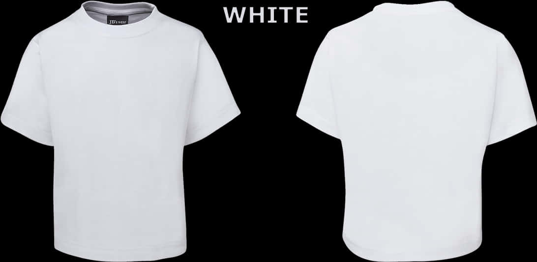 A Front And Back View Of A White Shirt