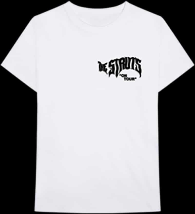 A White T-shirt With Black Text