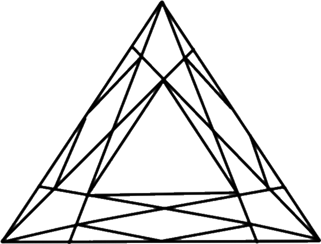 A Black Triangle With Lines