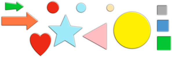 A Group Of Colorful Shapes