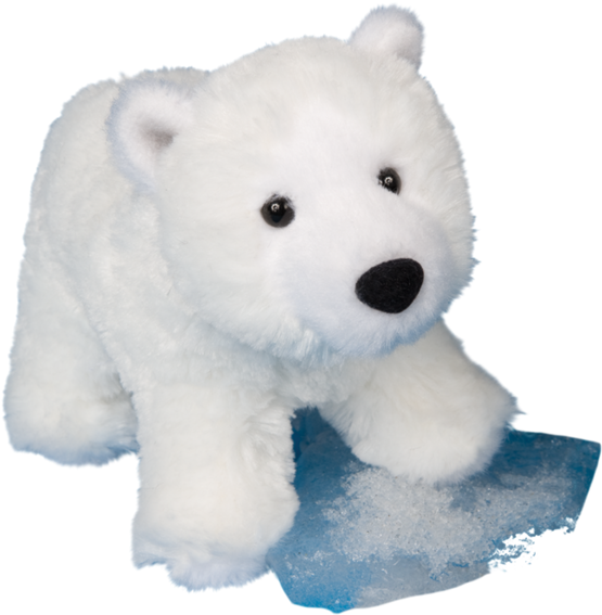 A White Stuffed Animal With Black Background