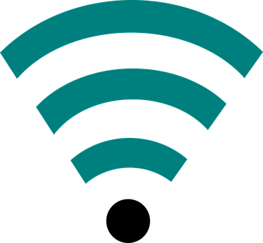 A Wifi Symbol On A Black Background