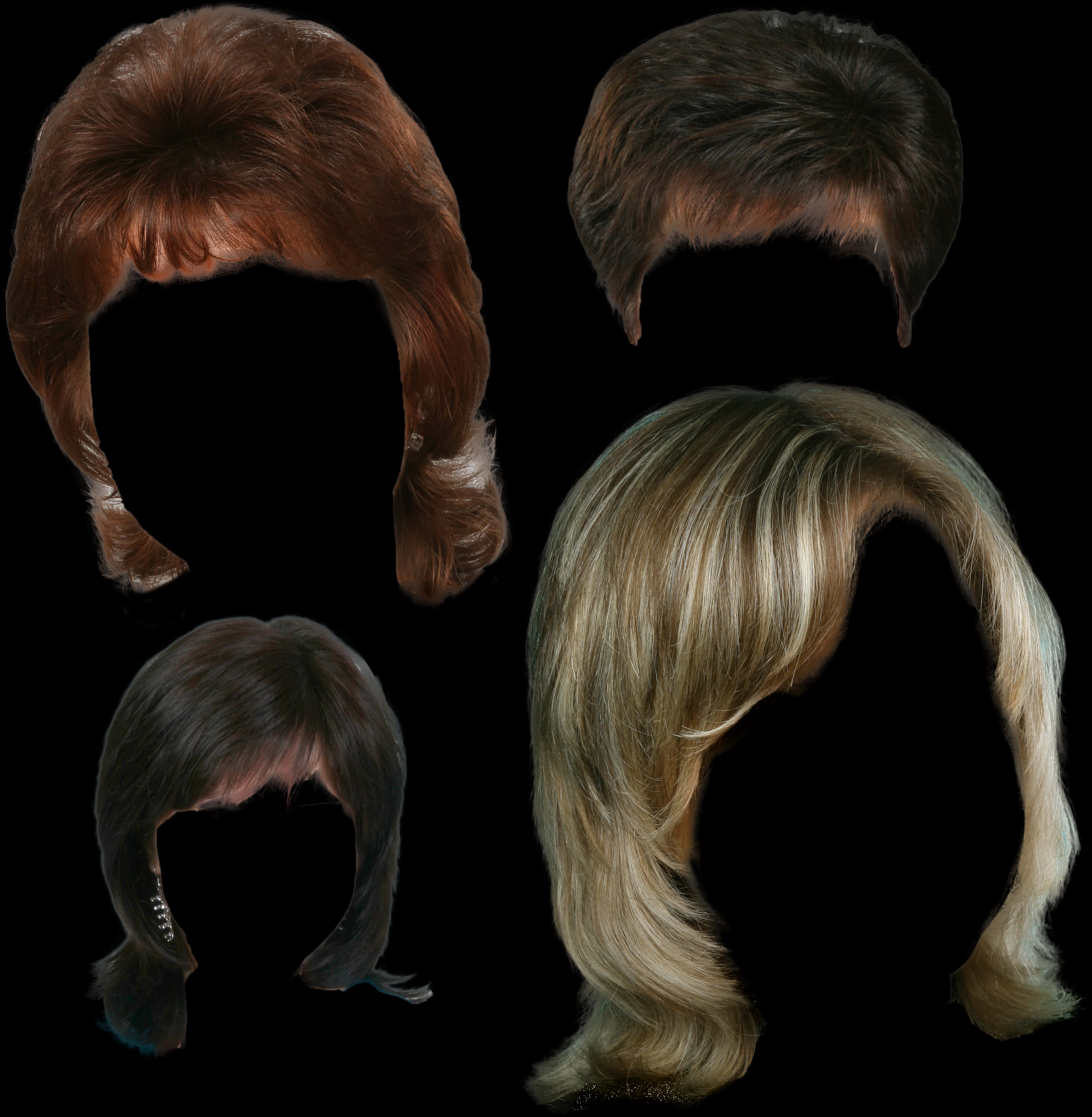 A Group Of Different Hair Styles
