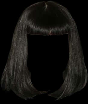 A Black Wig With Bangs