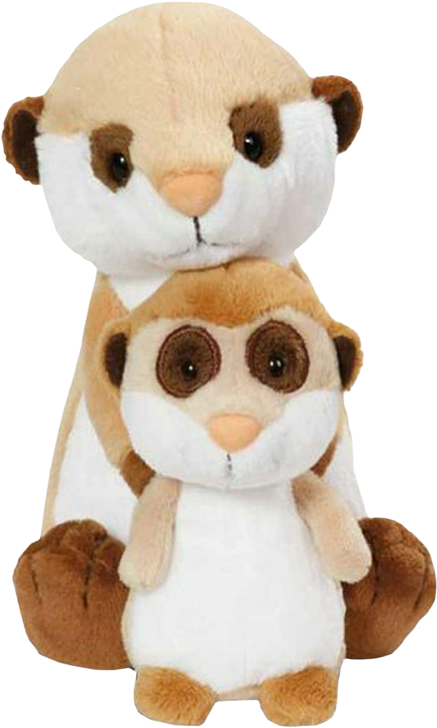 Wild Meerkat & Baby 7” Plush - Stuffed Toy, Hd Png Download