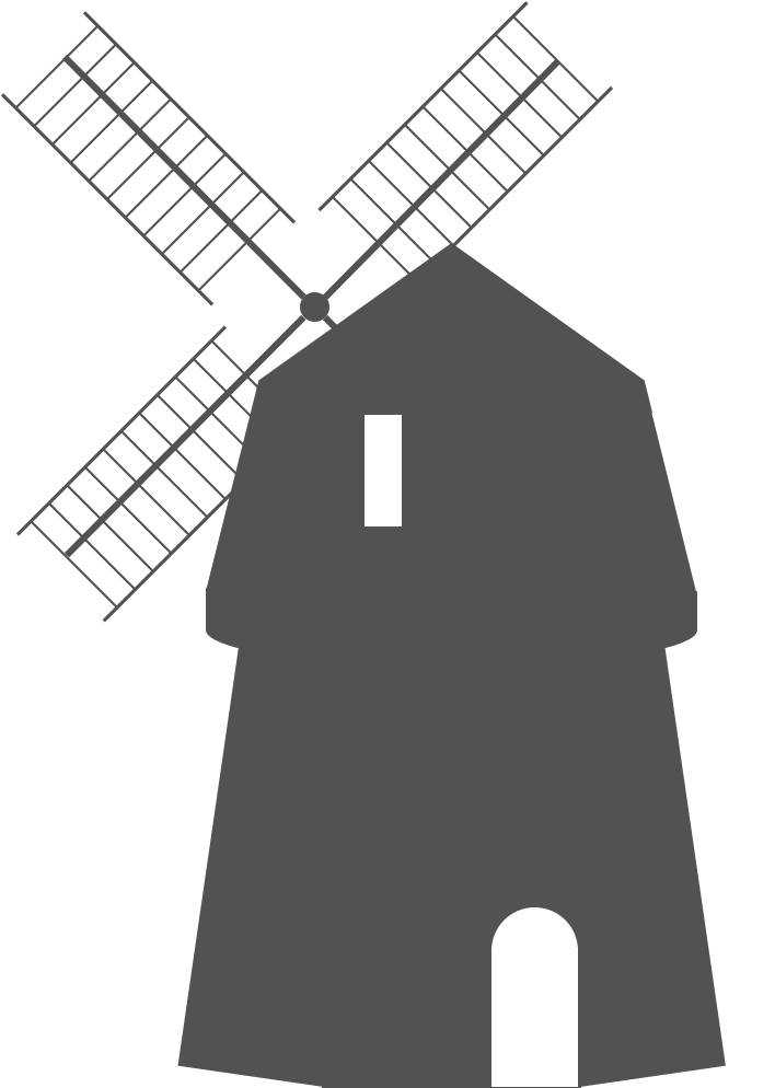 A Windmill With A Black Background