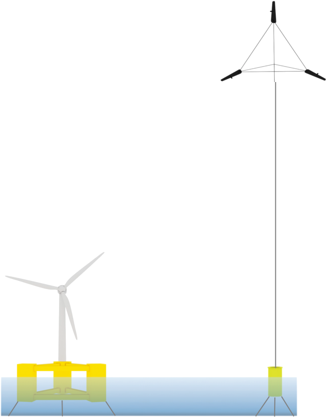 A Wind Turbine On A Black Background