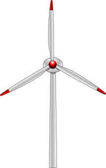 A Windmill With Three Blades
