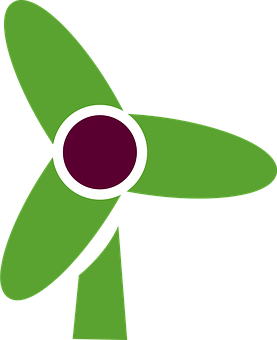 A Green And Purple Propeller