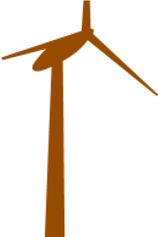 A Brown Windmill With A Black Background