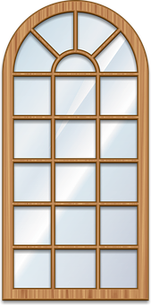 A Window With Glass Panes