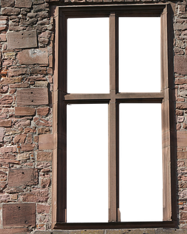 A Window On A Brick Building