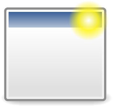 A White Square With A Yellow Light