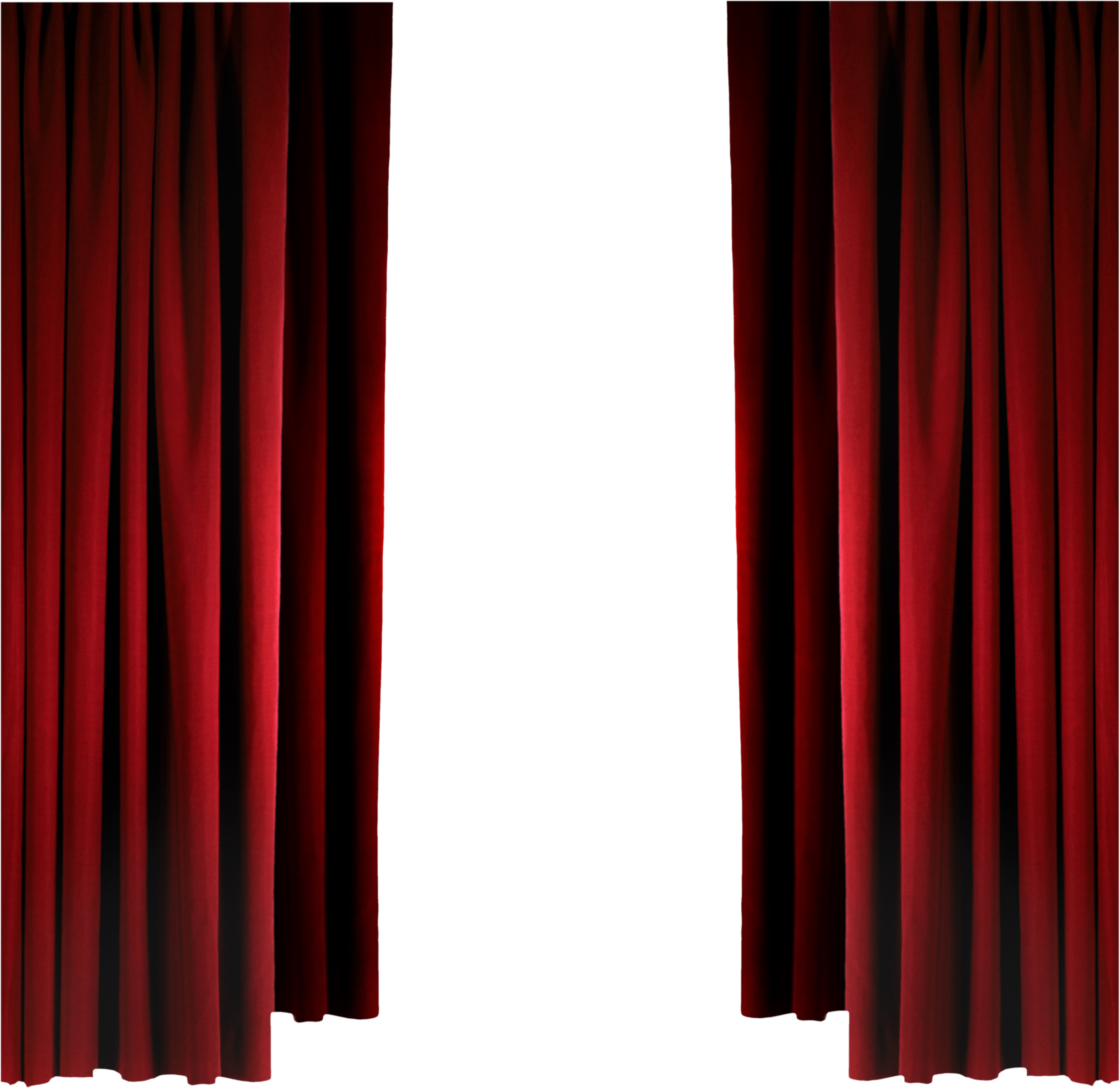 A Red Curtains On A Black Background
