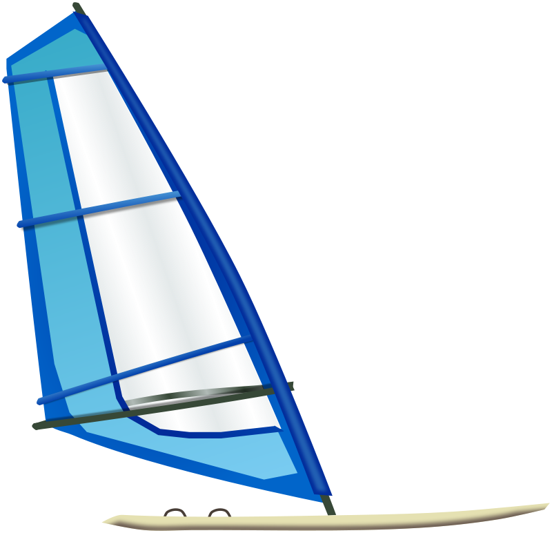 A Blue Sail On A White Board
