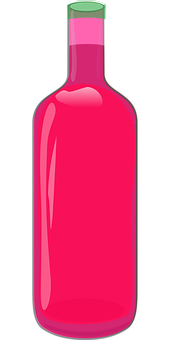 A Pink Bottle With A Black Background