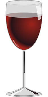 A Red Wine Glass With A Black Background