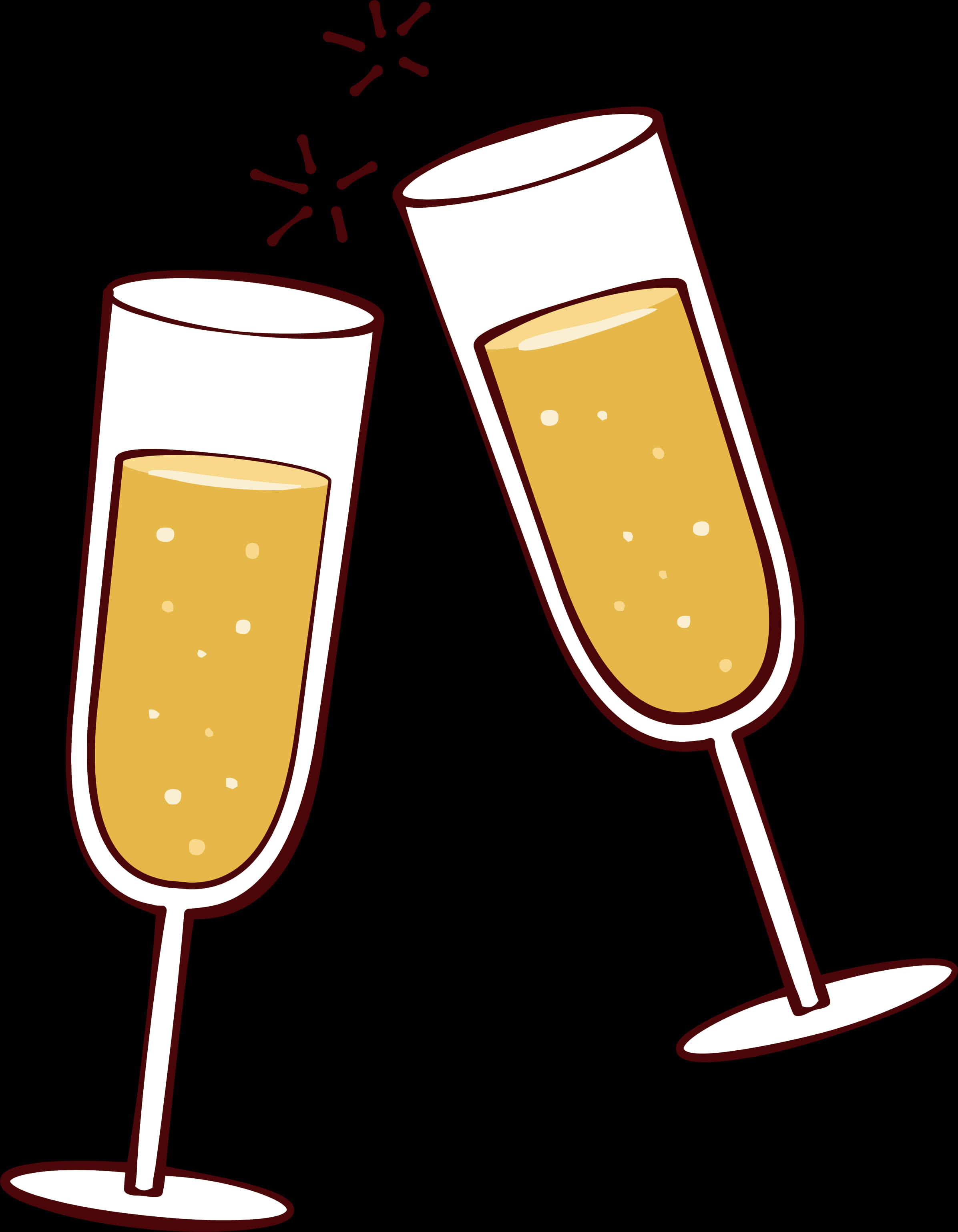 Two Wine Glass Toast Clipart