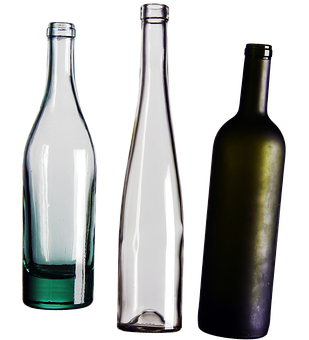A Group Of Empty Bottles