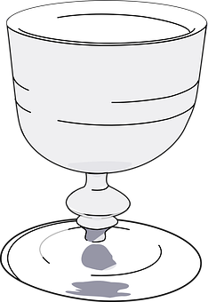 A White Goblet With A Black Background