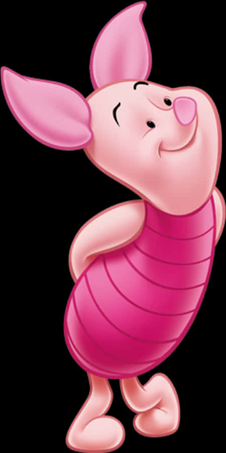A Cartoon Of A Piglet