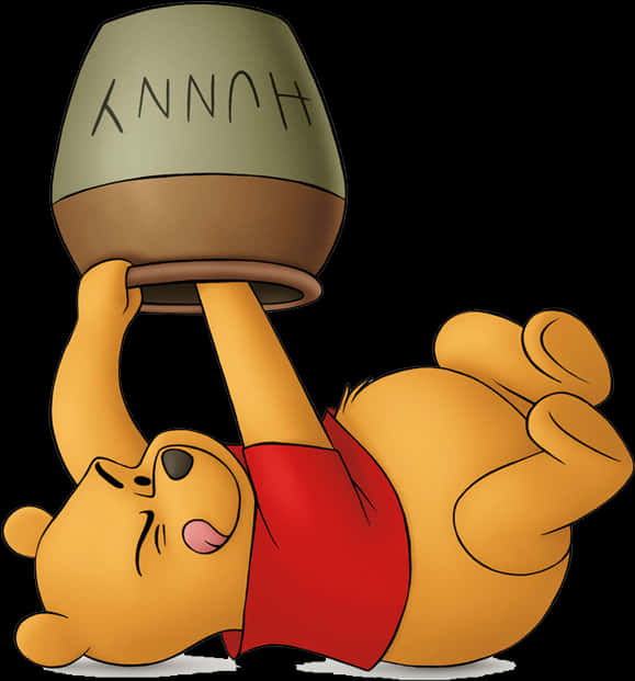 Cartoon Of A Bear Holding A Pot