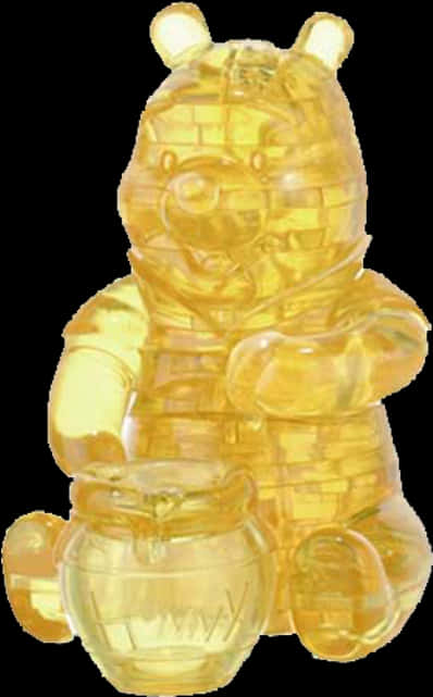 A Yellow Honey Bear Made Of Honey